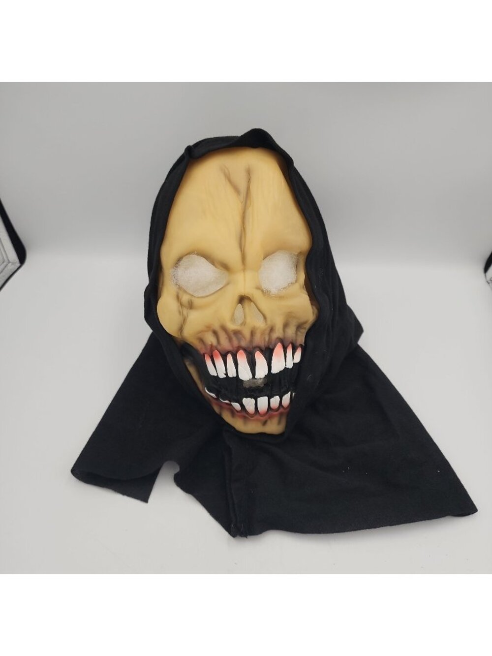 Skull Hooded Horror Monster Mask Halloween Haunt Prop Adult